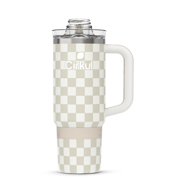 Limited Edition: 30oz. Taupe Tartan Travel StrawSip™ Tumbler | Modern Pick